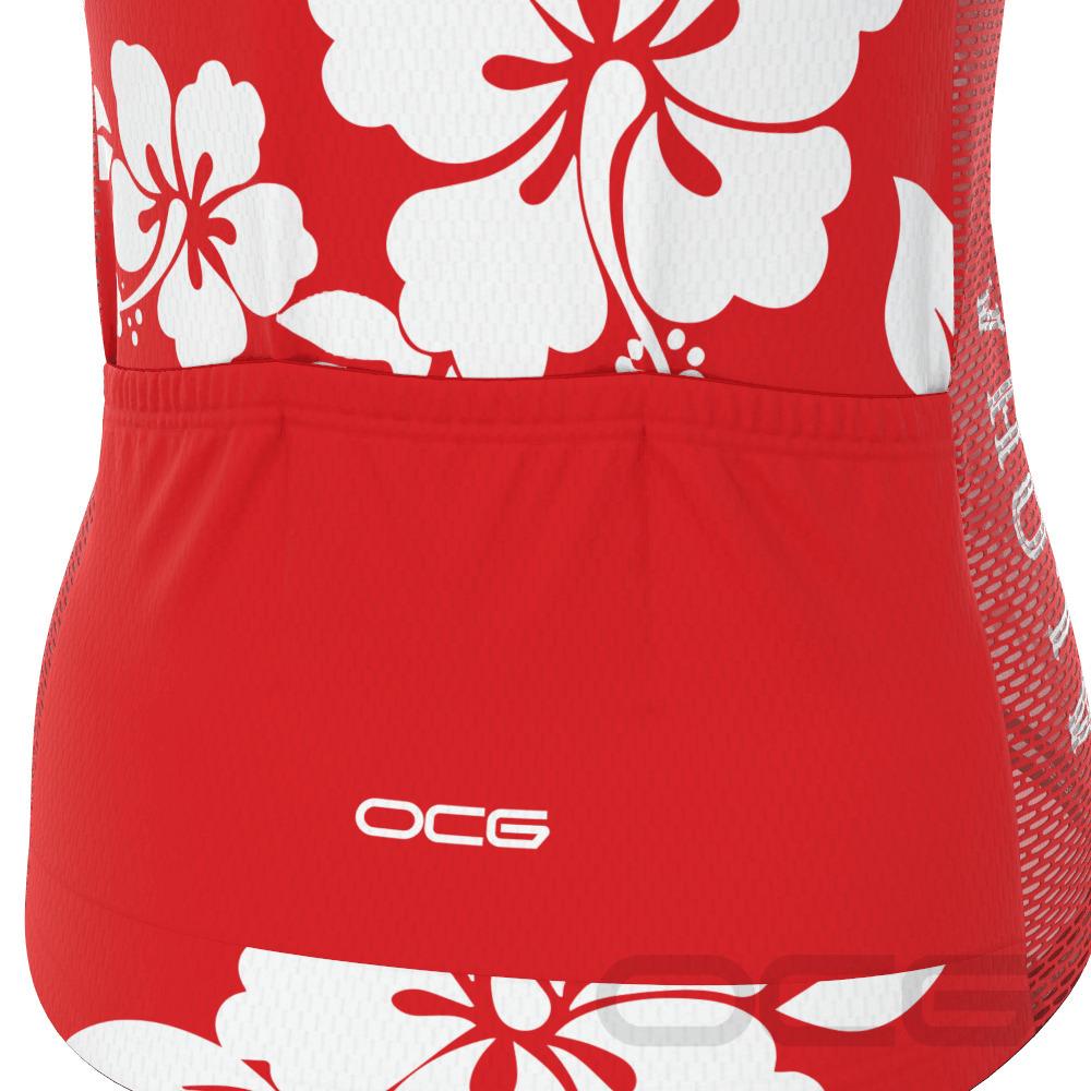 Women's Hawaiian Aloha Floral Short Sleeve Cycling Jersey [clearance]