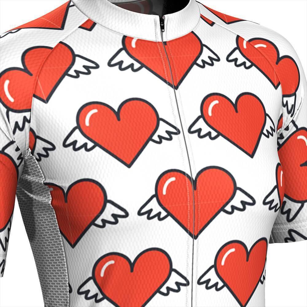 Women's Heart Angels White Cycling Jersey-OCG Originals-Online Cycling Gear Australia