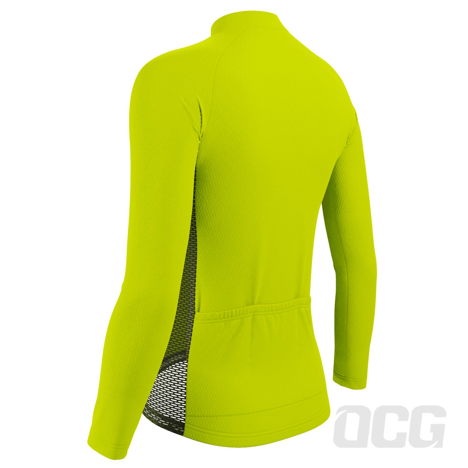 Women's High Viz Plain Colour Long Sleeve Cycling Jersey