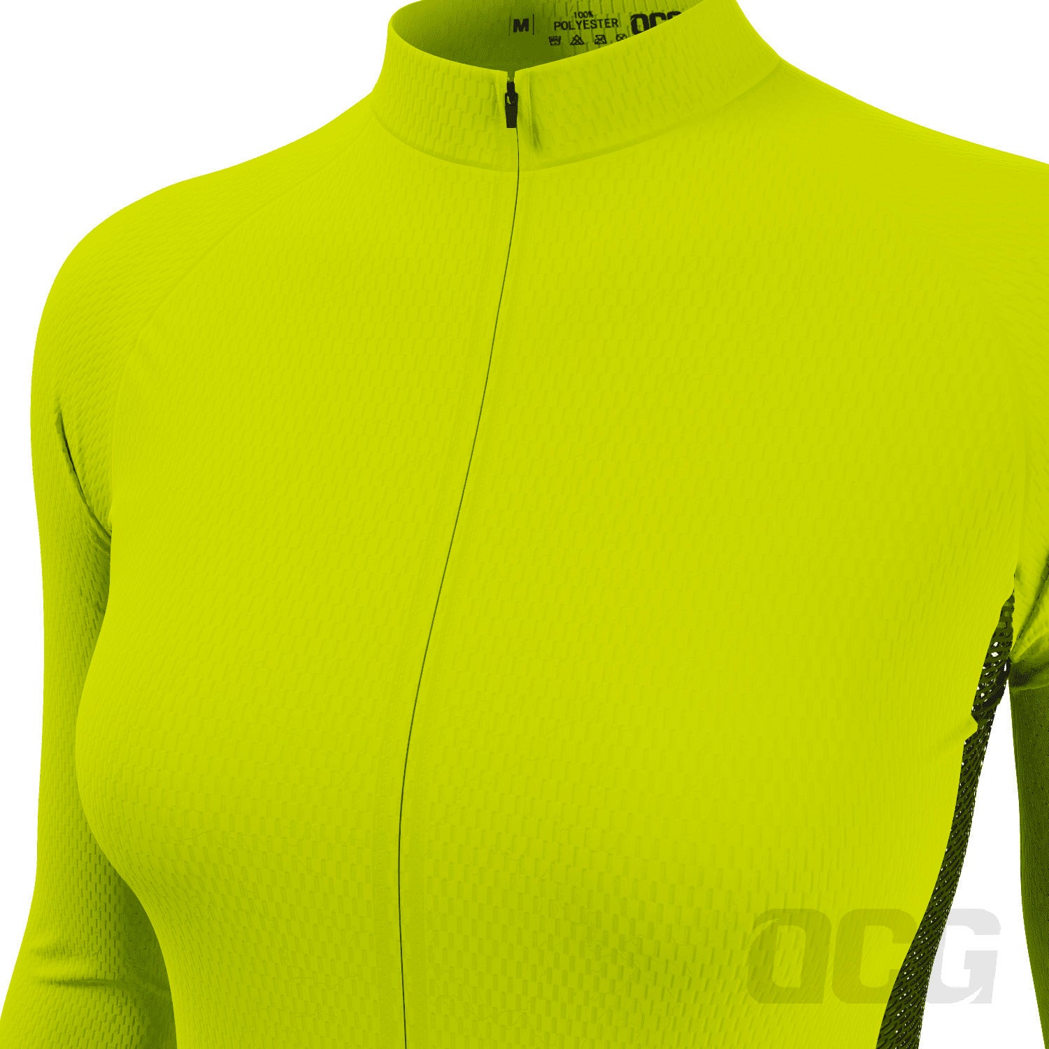 Women's High Viz Plain Colour Long Sleeve Cycling Jersey