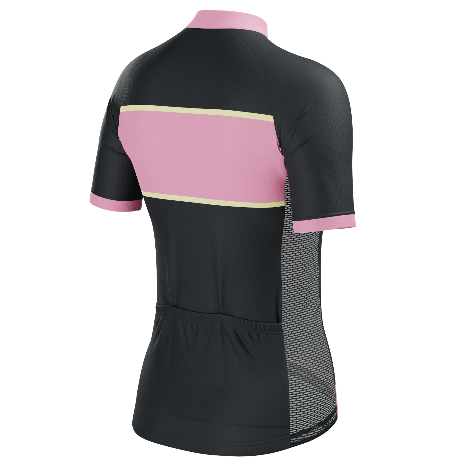 Women's Pink Stripe Black Cycling Jersey