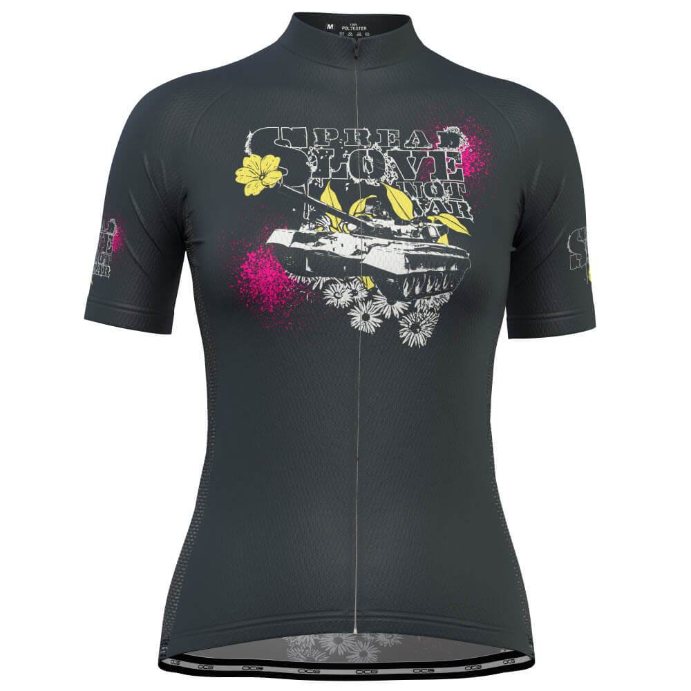 Women's Spread Love Not War Short Sleeve Cycling Jersey-OCG Originals-Online Cycling Gear Australia