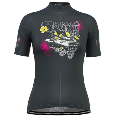 Women's Spread Love Not War Short Sleeve Cycling Jersey-OCG Originals-Online Cycling Gear Australia