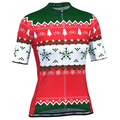 Women's Ugly Christmas Sweater Short Sleeve Cycling Jersey-Online Cycling Gear Australia-Online Cycling Gear Australia
